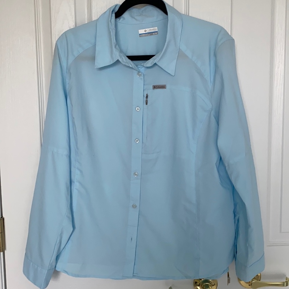 COLUMBIA BUTTON DOWN SHIRT, SZ XL